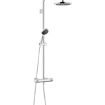 Showerpipe with shower thermostat - Chrome