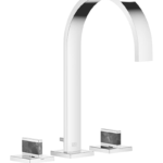 MEM Three-hole basin mixer with pop-up waste Nature Squared Mussel Shell Gaya Blue - Chrome