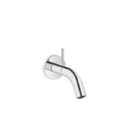 META Single-lever basin mixer with raised base without pop-up waste - Chrome
