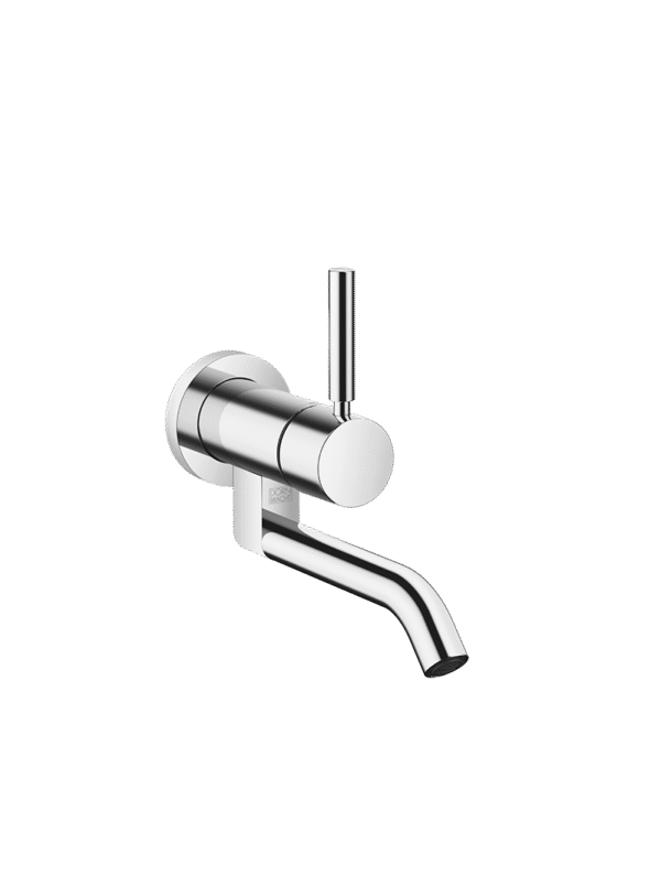 MEM Wall-mounted single-lever basin mixer without pop-up waste - Chrome
