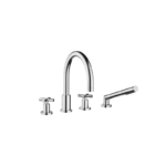 TARA Bath shower set for bath rim or tile edge installation - Chrome