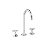 VAIA Three-hole basin mixer with pop-up waste - Chrome