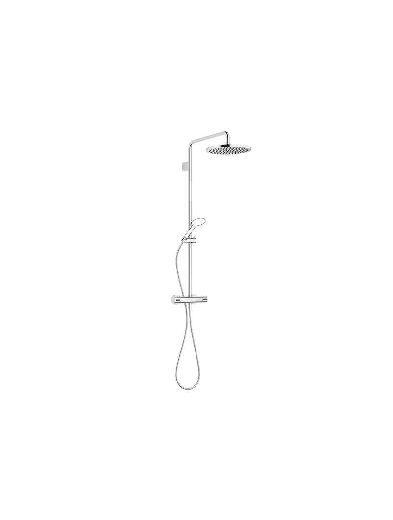 qBNQHs8m.png Showerpipe with shower thermostat without hand shower - Chrome - Görsel 1