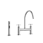 VAIA Two-hole bridge mixer with rinsing spray set - Chrome