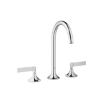 VAIA Three-hole basin mixer with pop-up waste - Chrome