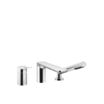 LISSÉ Three-hole single-lever bath mixer for bath rim or tile edge installation - Chrome