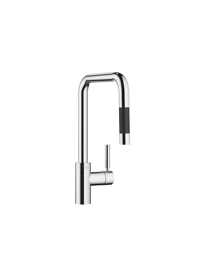 rebzEl4B.png META SQUARE Single-lever mixer Pull-down with spray function - Chrome - Görsel 1