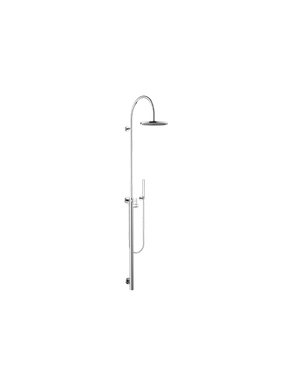 Shower system with single-lever shower mixer without hand shower - Chrome