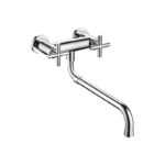 TARA Wall-mounted bridge mixer with extending spout - Chrome