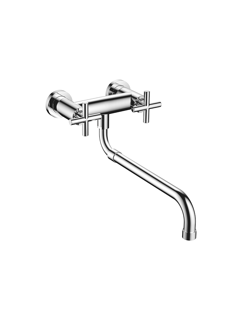 t4XBtW3G.png TARA Wall-mounted bridge mixer with extending spout - Chrome - Görsel 1