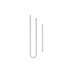 Metal shower hose in two parts 1/2" x 3/8" x 2250 mm - Chrome