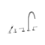 VAIA Five-hole bath mixer for deck mounting with diverter - Chrome