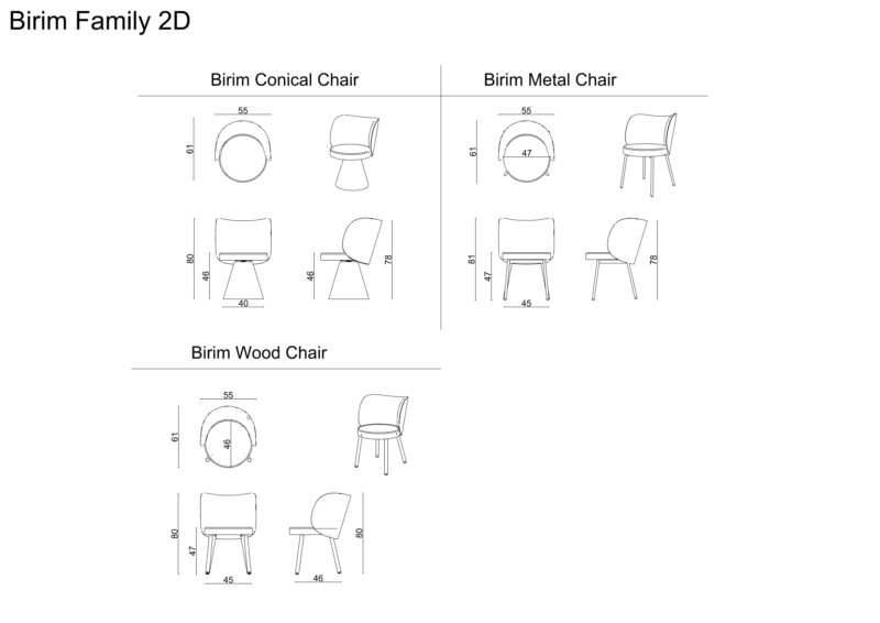 birim metal chair - Görsel 4