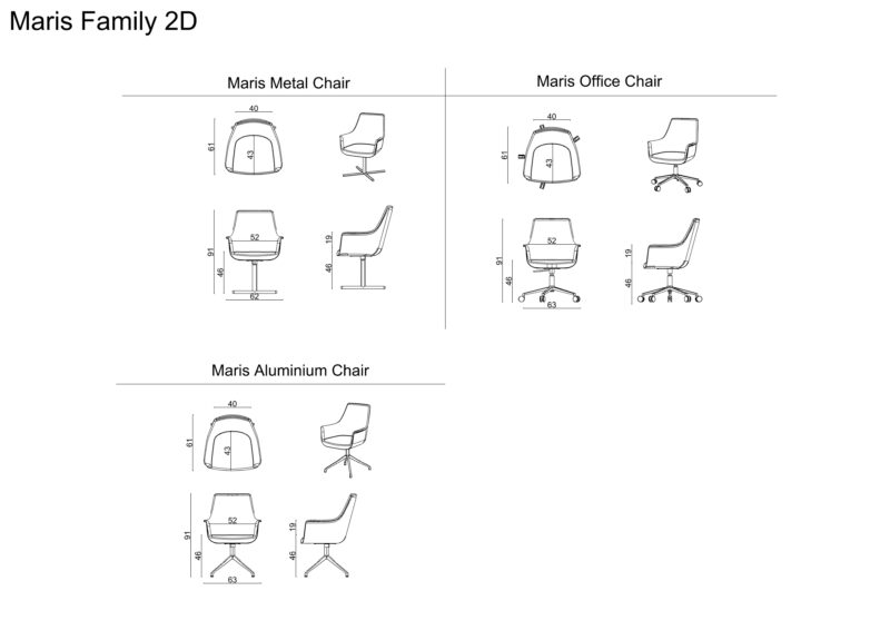 maris aluminium chair - Görsel 4