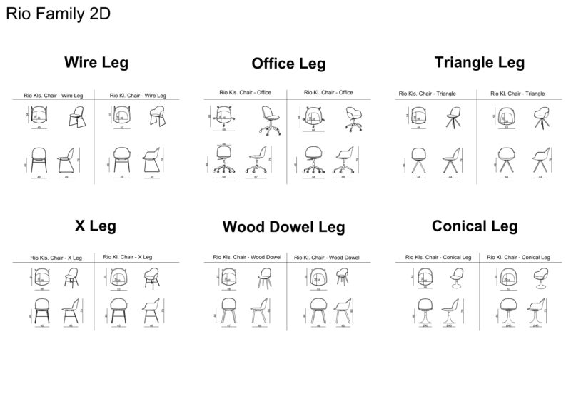 rio armless office leg - Görsel 5