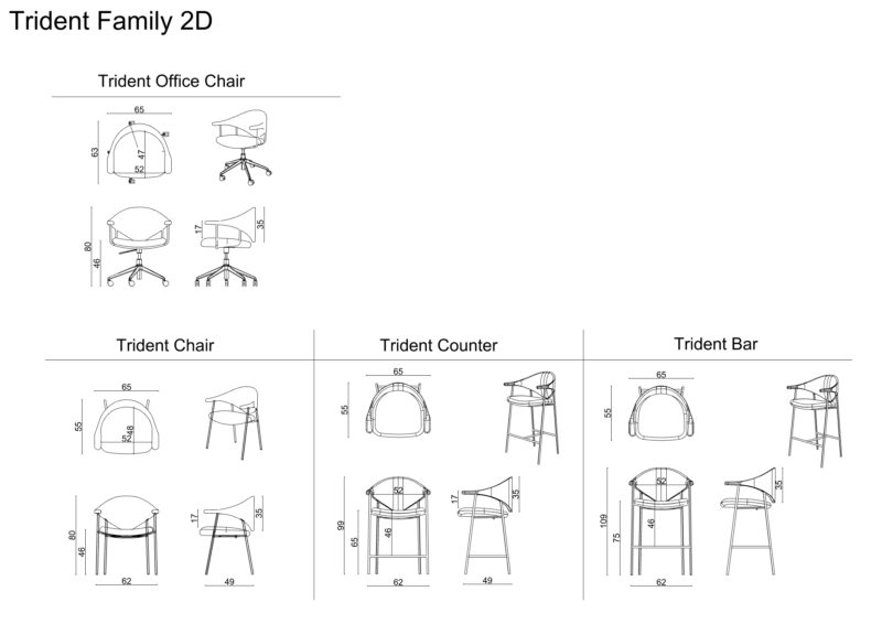 trident office chair - Görsel 5