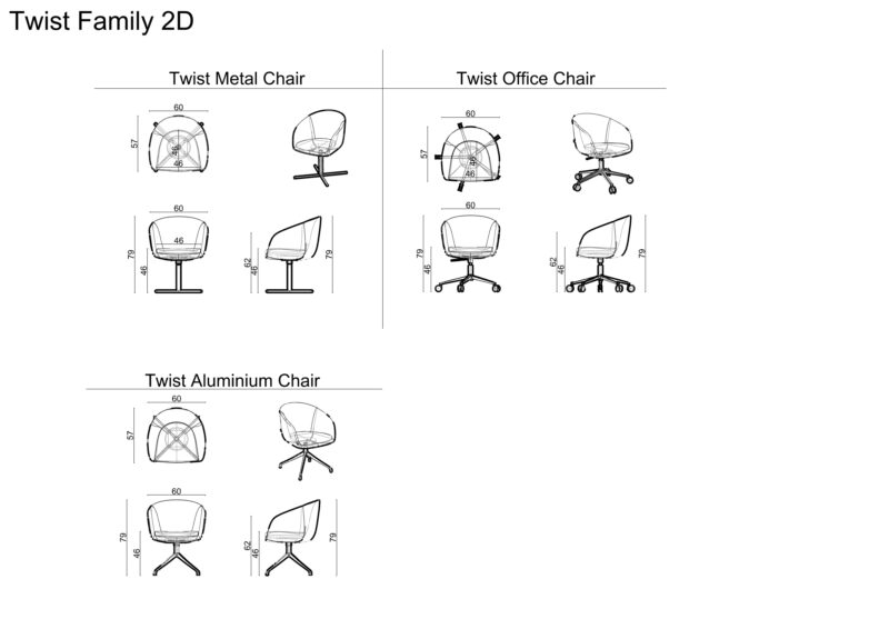 twist office chair - Görsel 3