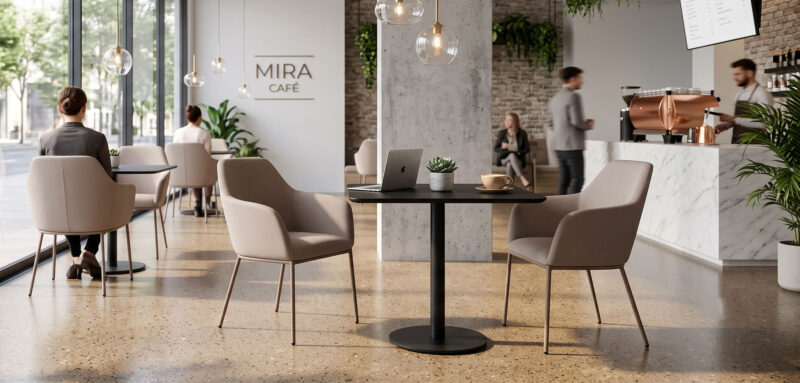 vesta metal chair - Görsel 4